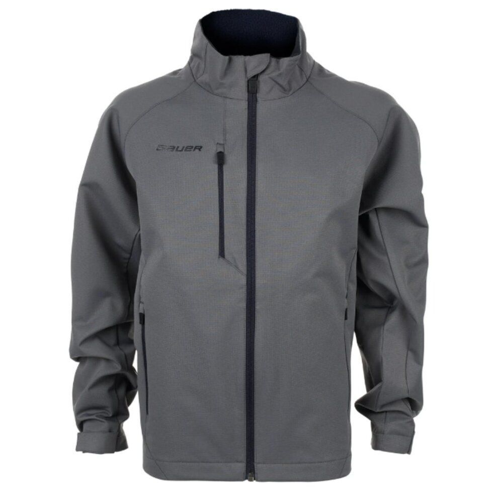 Bauer Hockey Supreme Lightweight Team Jacket - Youth Large - Gray - Full Zip NWT